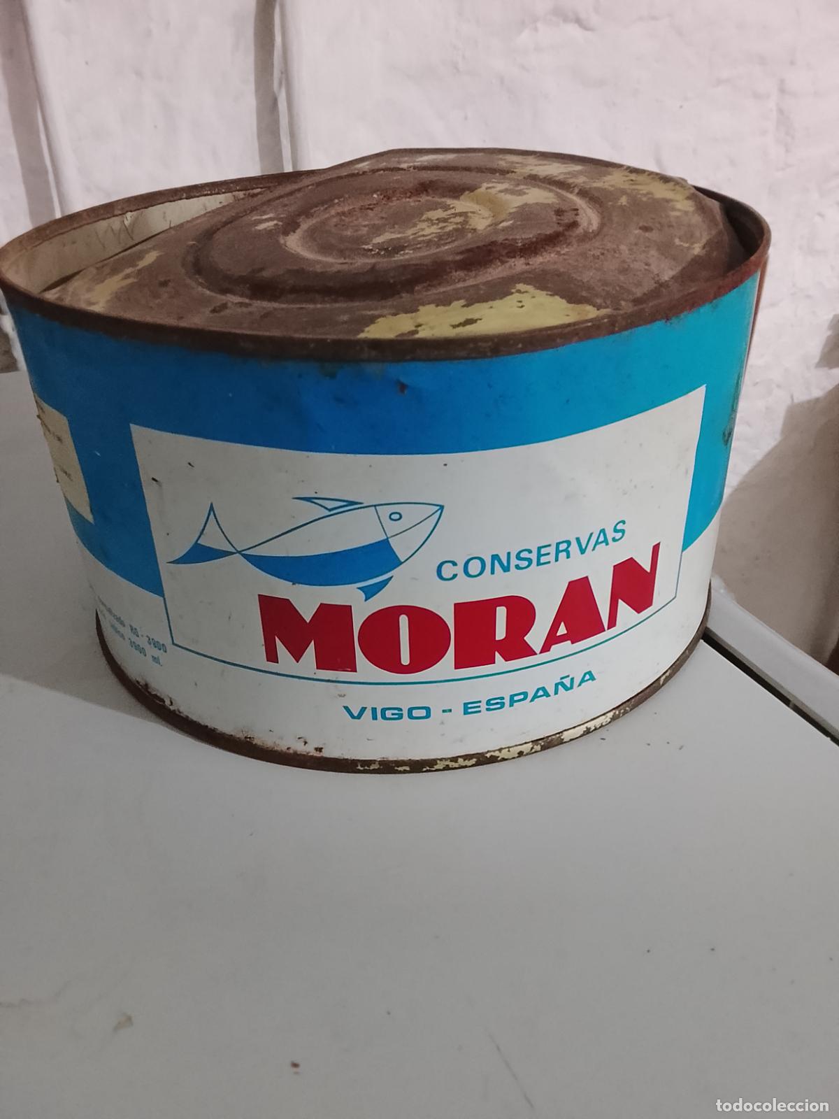 Cajas y cajitas met&aacute;licas: ata de At&uacute;n Claro en Aceite CONSERVAS MOR&Aacute;N - Vigo. Formato Grande RO-3900. Vintage A&ntilde;o 1988-1992
