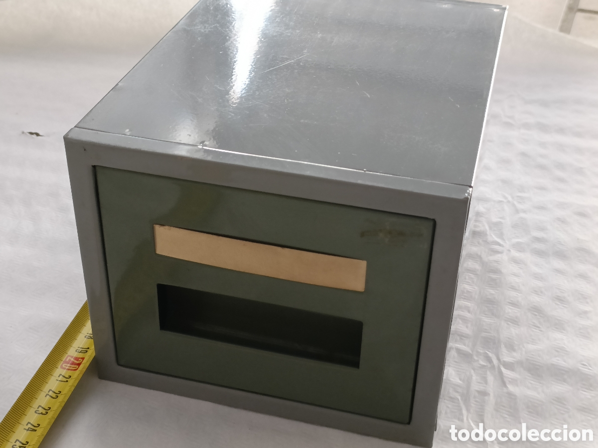 Cajas y cajitas met&aacute;licas: Vintage A&ntilde;os 70/80 Archivador metalico fichero clasificador
