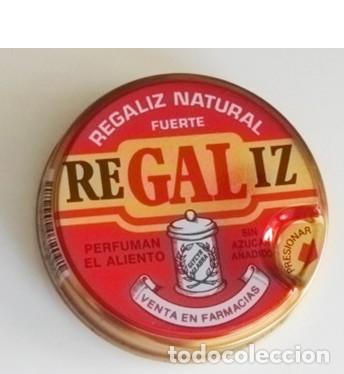 Cajas y cajitas met&aacute;licas: CAJA DE REGALIZ MET&Aacute;LICA - VAC&Iacute;A - S.A.E.T. ESPA&Ntilde;A - CAJITA DE METAL REDONDA - SE VEND&Iacute;A EN FARMACIA