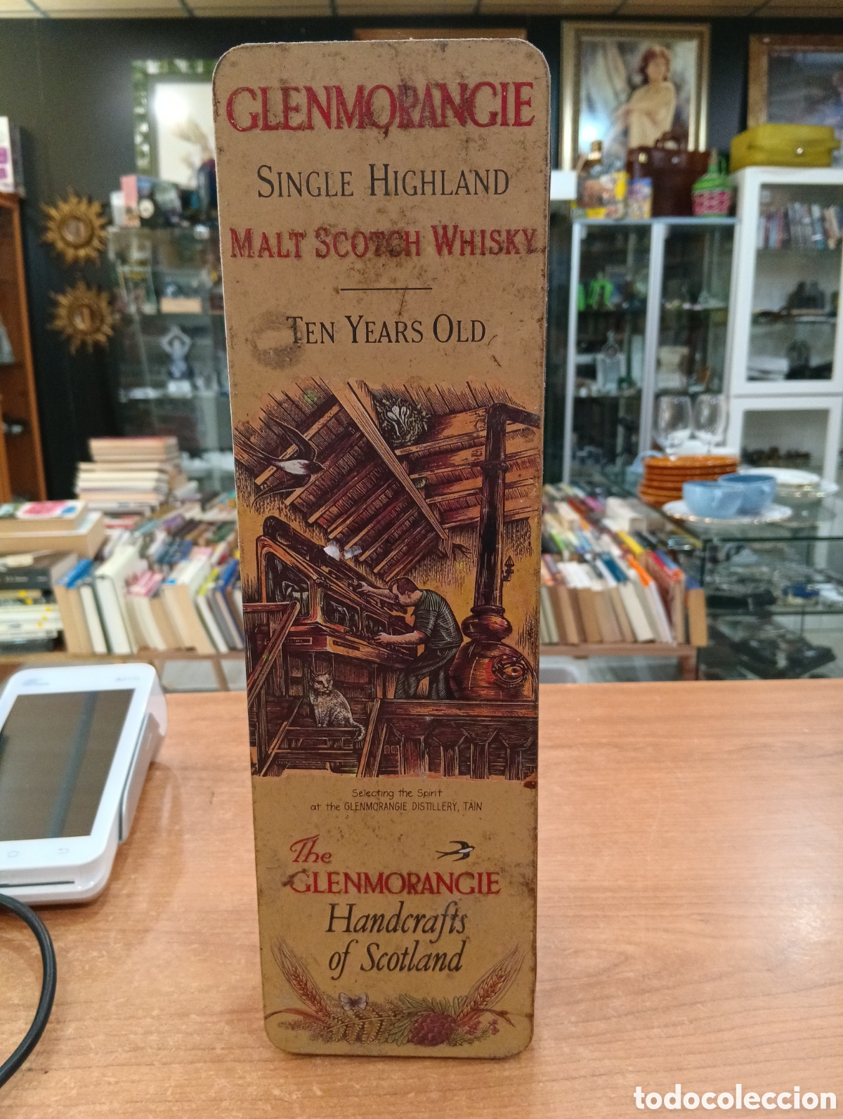 Cajas y cajitas met&aacute;licas: Lata vintage de Glenmorangie 10 years Old Scotland. Caja met&aacute;lica a&ntilde;os 80