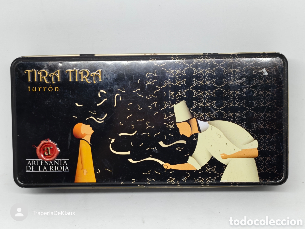 Cajas y cajitas met&aacute;licas: Caja met&aacute;lica publicitaria de turr&oacute;n Tira Tira - Artesan&iacute;a de La Rioja