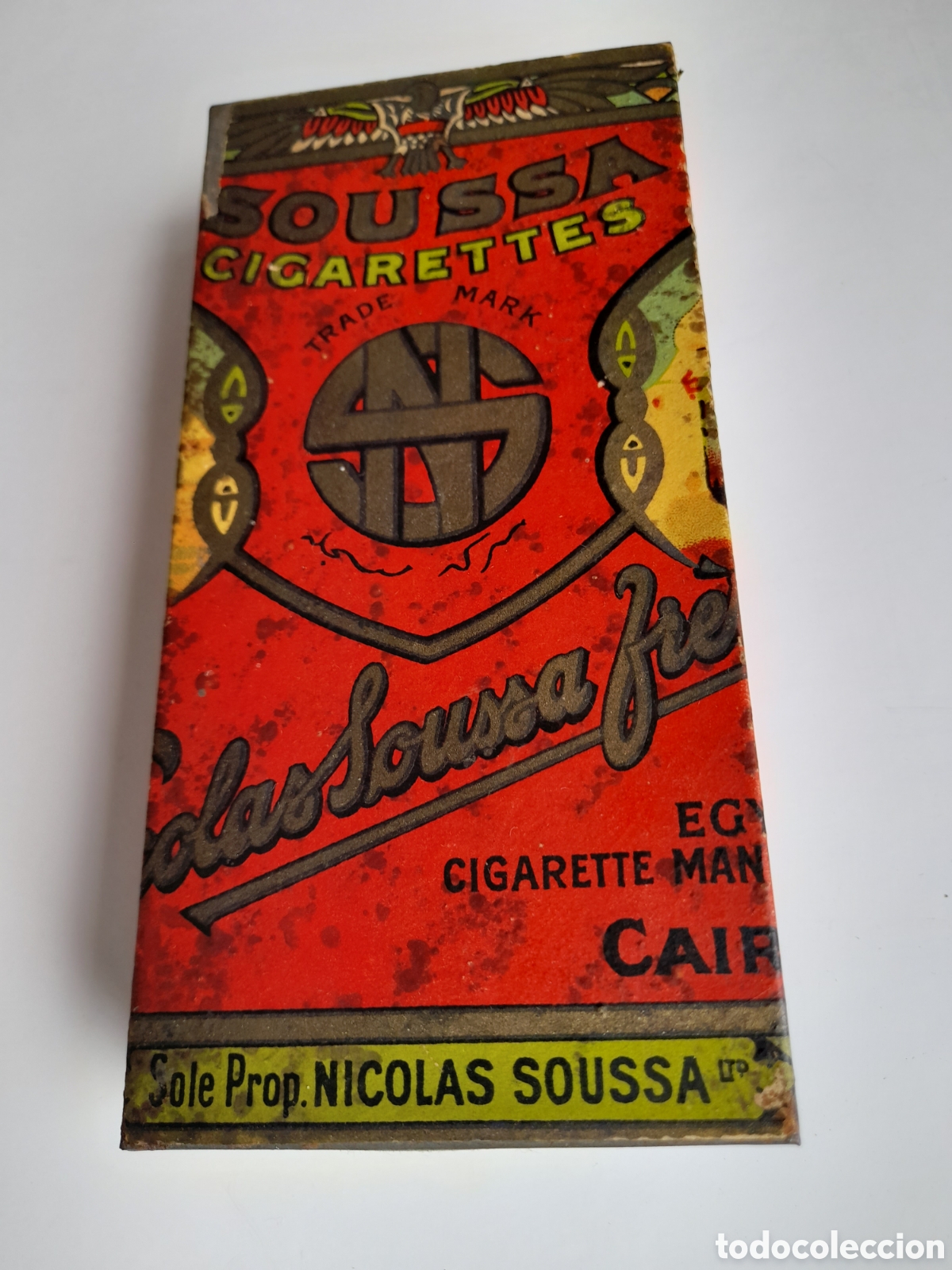 Cajas y cajitas met&aacute;licas: Caja met&aacute;lica cigarrillos 1920 NICOLAS SOUSSA El Cairo