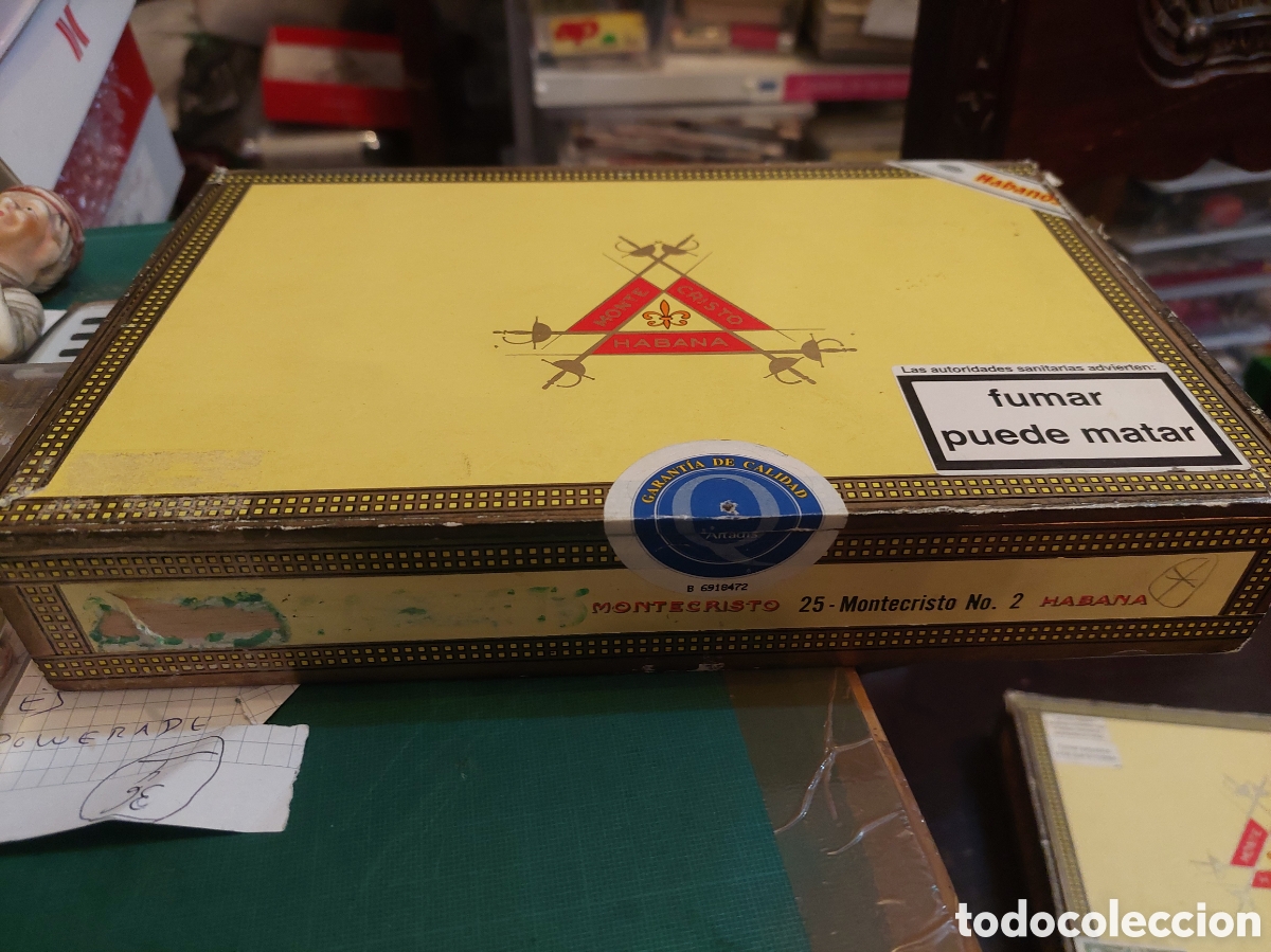 Cajas y cajitas met&aacute;licas: MONTECRISTO N&Uacute;MERO 2 CAJA VACIA HABANA