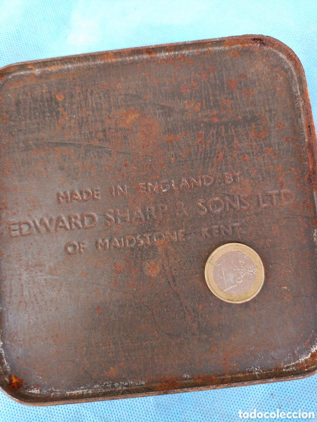 Cajas y cajitas met&aacute;licas: ANTIGUA LATA CON PERROS. EDWARD SHARP & SONS LTD. - Foto 3