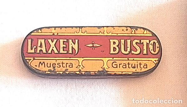 Cajas y cajitas met&aacute;licas: Laxen Busto Caja Muestra de Farmacia a&ntilde;os 20