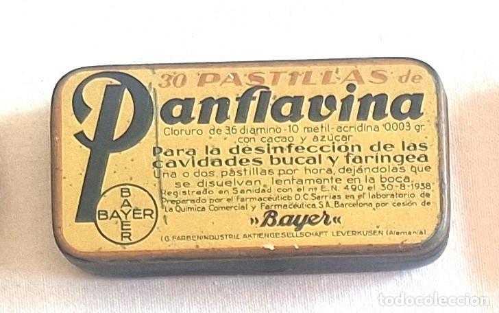 Cajas y cajitas met&aacute;licas: Pastllas Panflavina Bayer Caja Farmacia a&ntilde;os 20