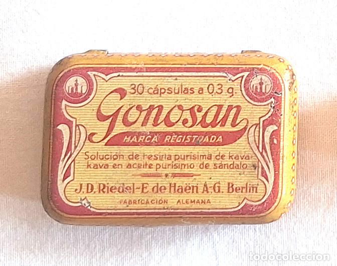 Cajas y cajitas met&aacute;licas: Gonosan Capsulas Caja Farmacia a&ntilde;os 20