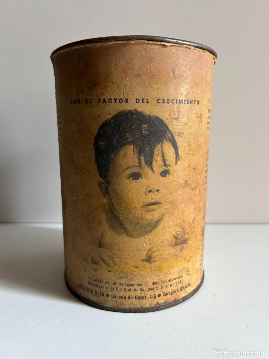 Cajas y cajitas met&aacute;licas: Antiguo bote de cart&oacute;n y metal ANFIMON