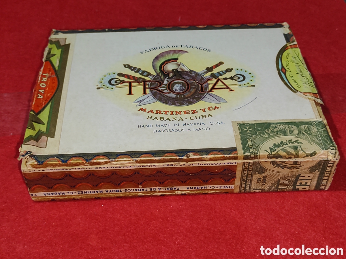 Cajas y cajitas met&aacute;licas: Caja vac&iacute;a 25 universales Puros Troya Habana Cuba