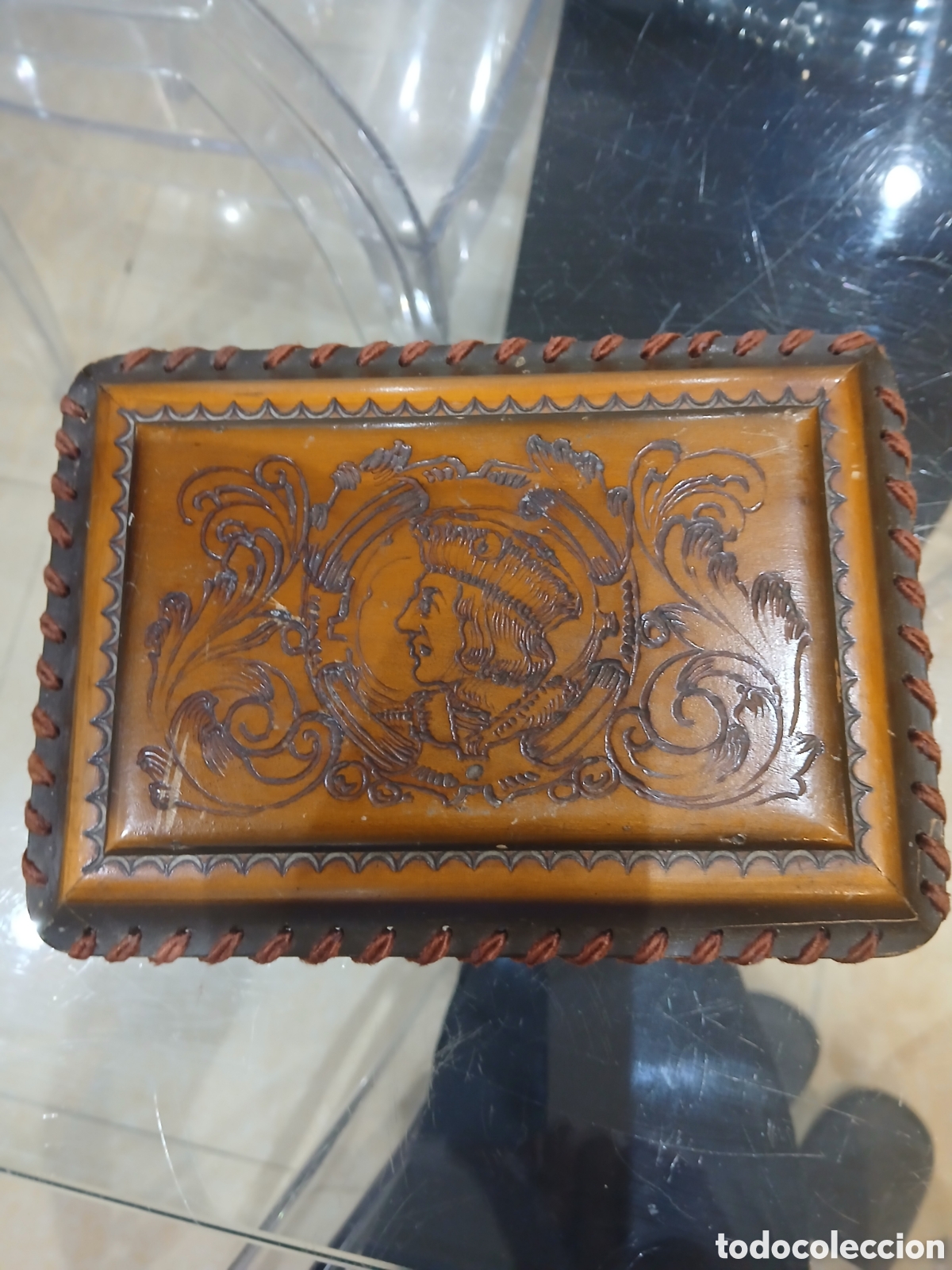 Cajas y cajitas met&aacute;licas: Caja en madera de coleccion