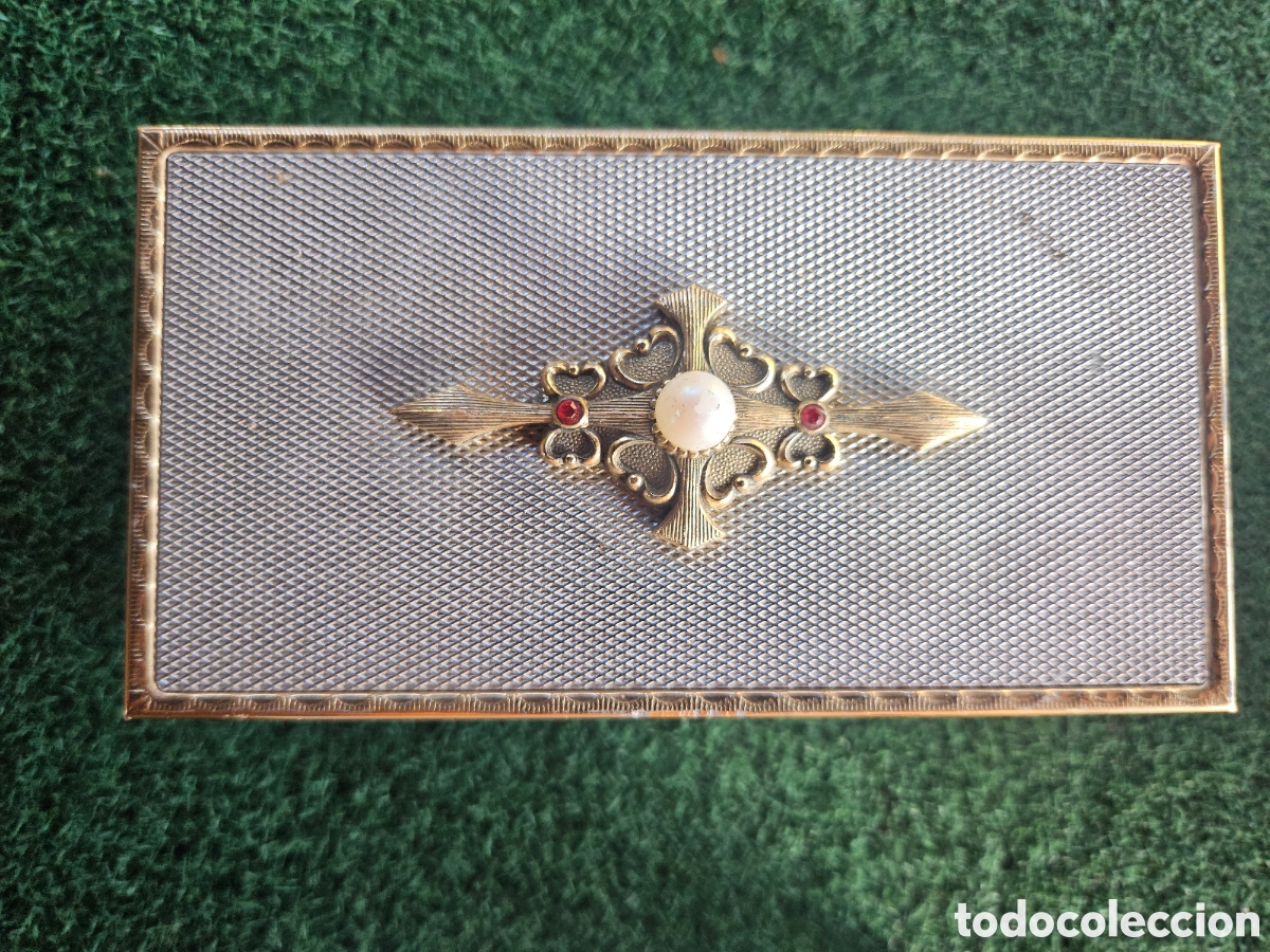 Cajas y cajitas met&aacute;licas: Lote de 4 joyeros vintage - Foto 7