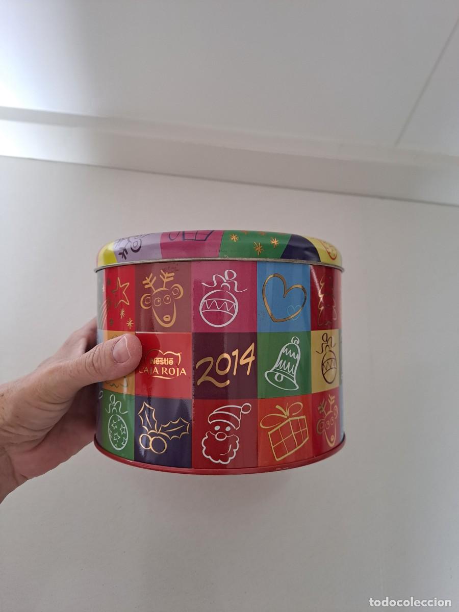 Cajas y cajitas met&aacute;licas: Lata Nestl&eacute; Colecci&oacute;n Navidad 2014