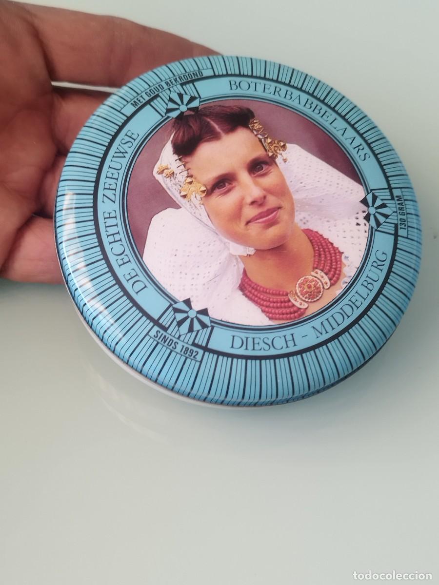 Cajas y cajitas met&aacute;licas: Caja lata de hojalata vac&iacute;a, redonda de caramelos de JB Diesch - Middelburg.