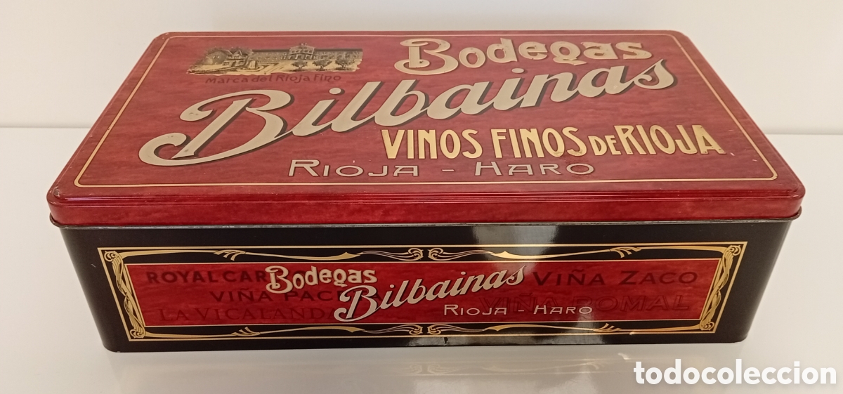 Cajas y cajitas met&aacute;licas: CAJA METAL BODEGAS BILBAINAS VINOS FINOS DE RIOJA