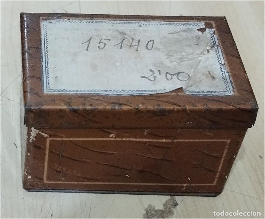 Cajas y cajitas met&aacute;licas: ANTIGUA CAJA DE FARMACIA METAL LITOGRAFIADO MIDE 6 / 3,50 / 4 CM