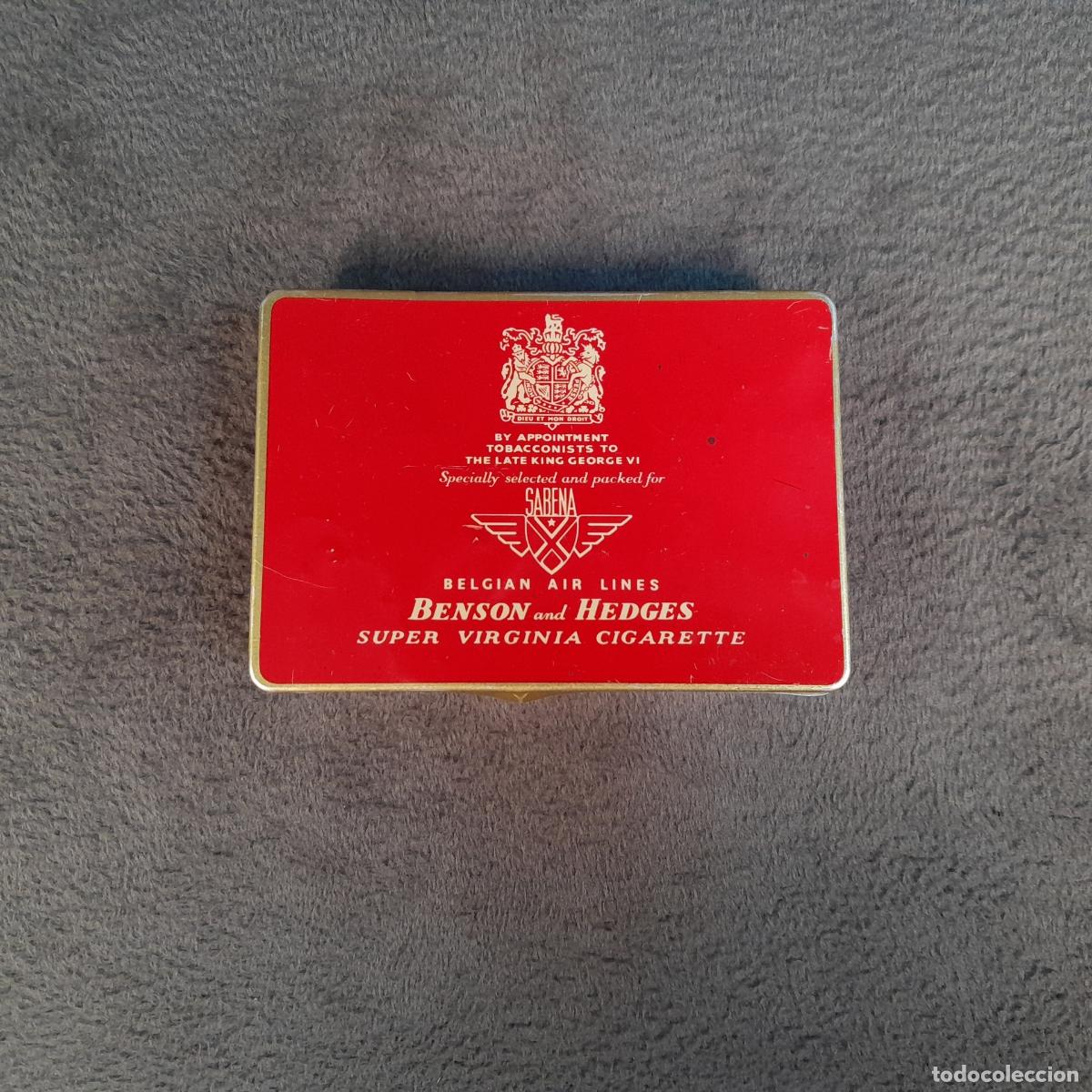 Bo&icirc;tes et petites bo&icirc;tes m&eacute;talliques: CAJA DE CIGARRILLOS BENSON & HEDGES. METAL. 1952