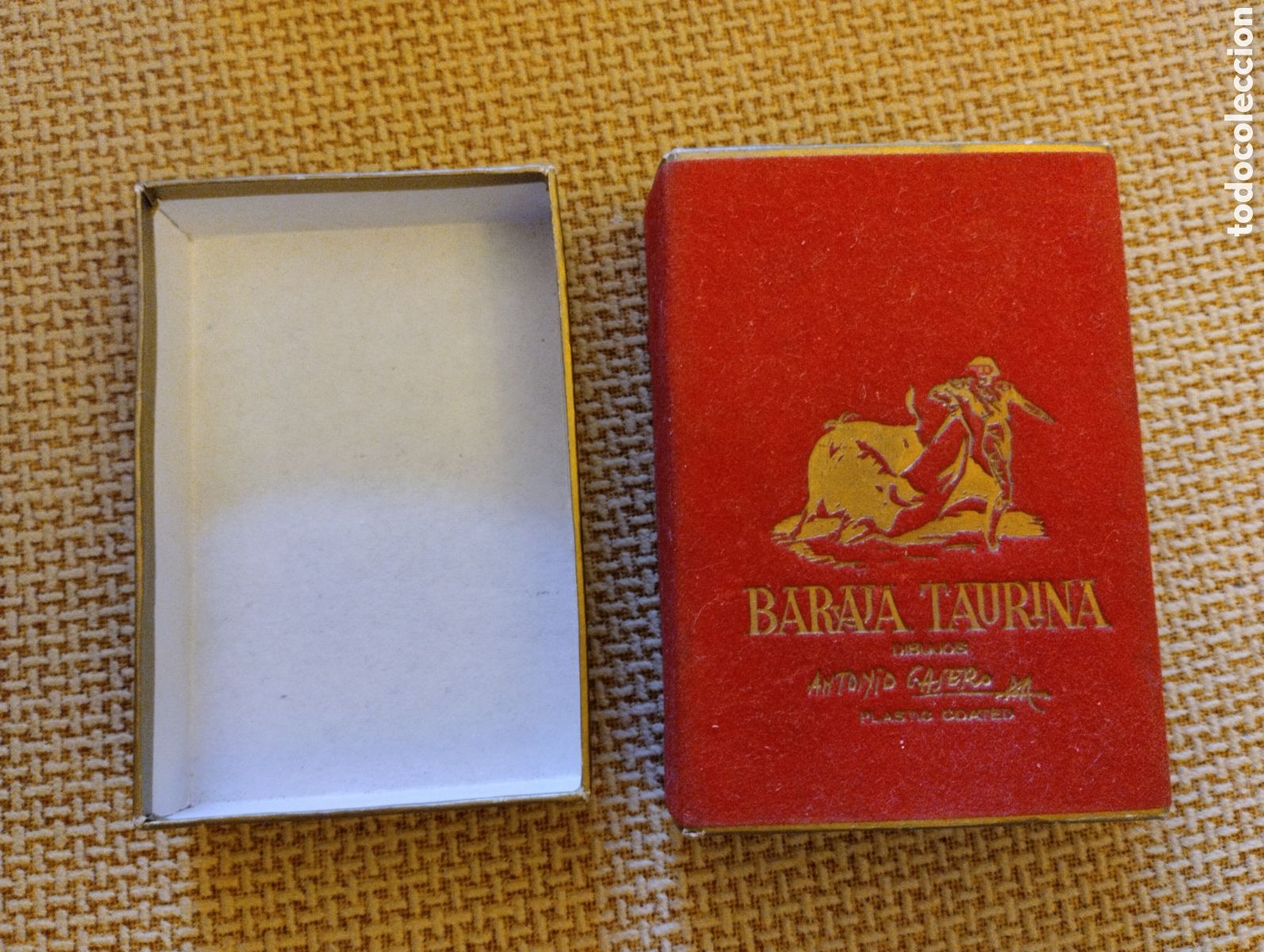 Cajas y cajitas met&aacute;licas: Caja antigua Baraja Taurina Antonio Casero