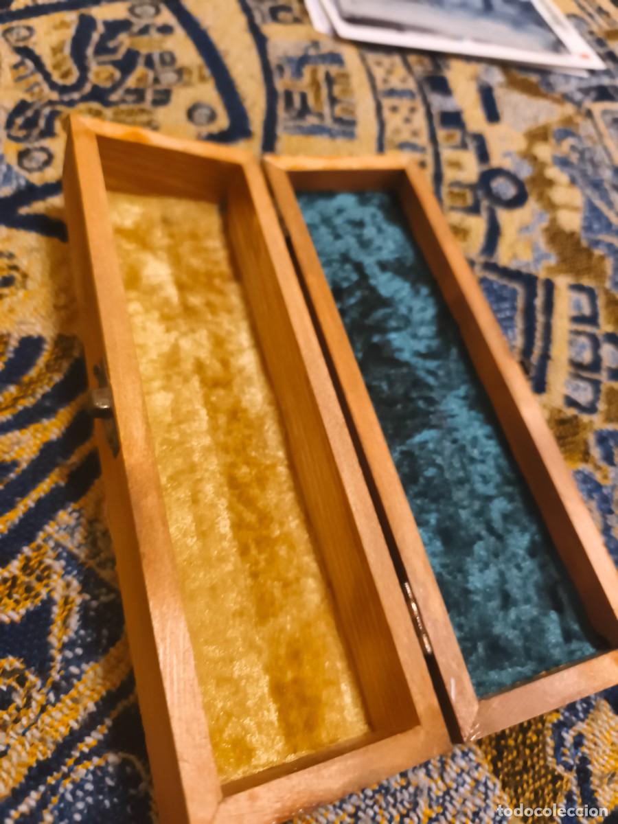 Cajas y cajitas met&aacute;licas: Caja de madera 18 x 5 cm