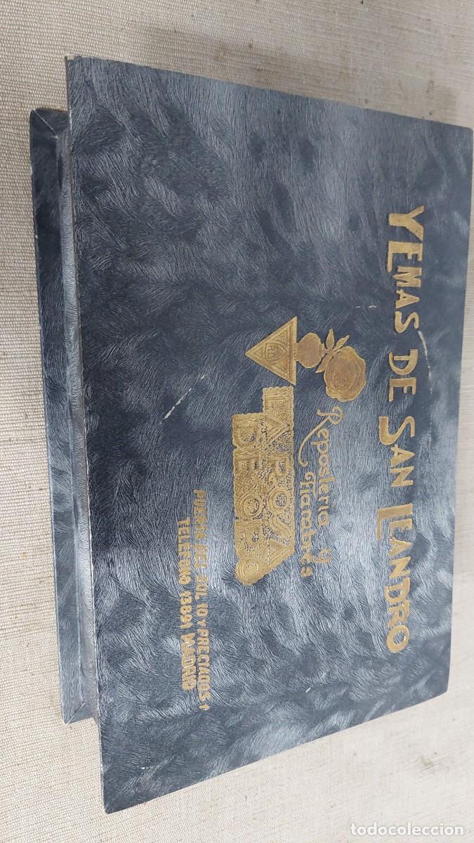 Cajas y cajitas met&aacute;licas: Antigua caja yemas de San Leandro la rosa de oro Madrid