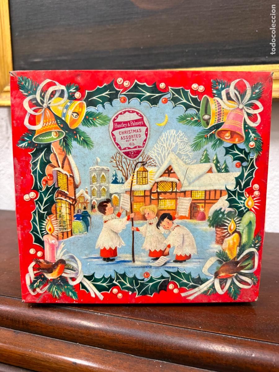Cajas y cajitas met&aacute;licas: CAJA METALICA LATA PUBLICIDAD DE NAVIDAD - MEDIDA 23X23X12 CM