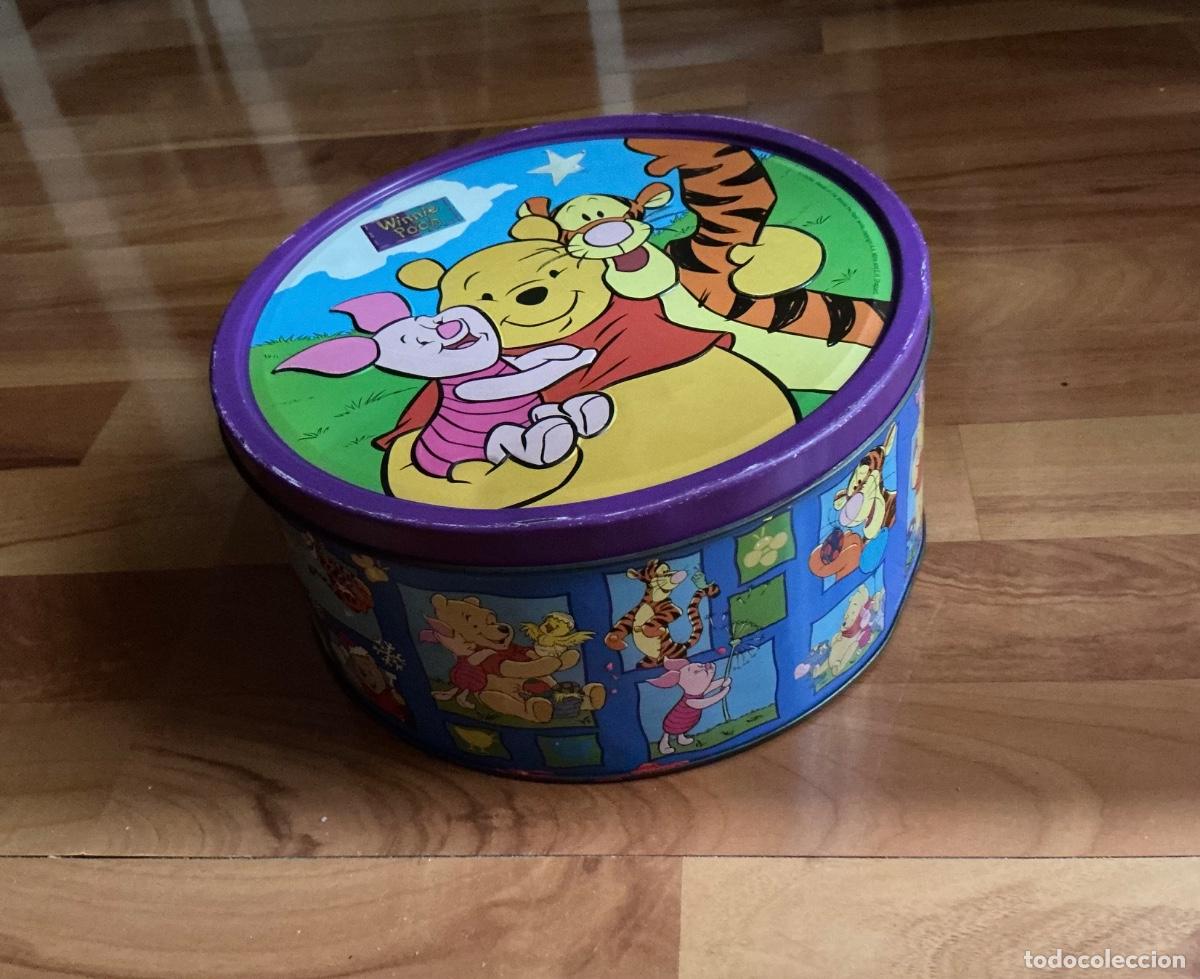Cajas y cajitas met&aacute;licas: La met&aacute;lica vintage de galletas de Winnie the Pooh de Disney. A&ntilde;os 90.