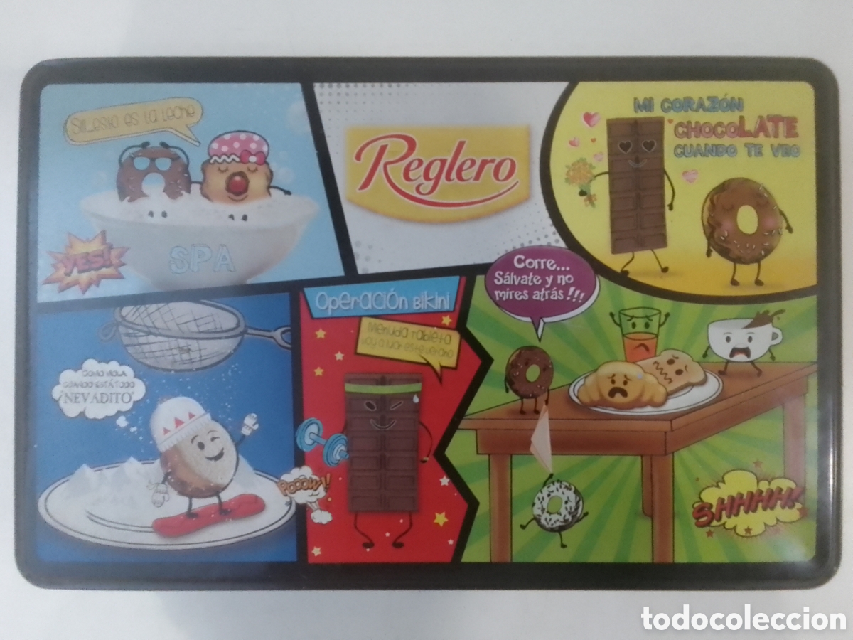 Cajas y cajitas met&aacute;licas: Caja met&aacute;lica vac&iacute;a Reglero.