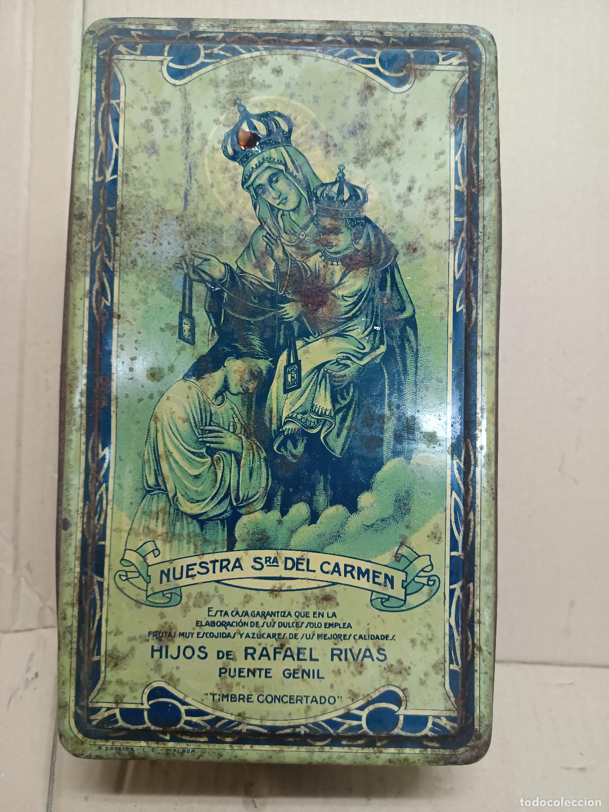 Cajas y cajitas met&aacute;licas: DULCE DE MEMBRILLO. NUESTRA SE&Ntilde;ORA DEL CARMEN. HIJOS DE RAFAEL RIVAS. PUENTE GENIL