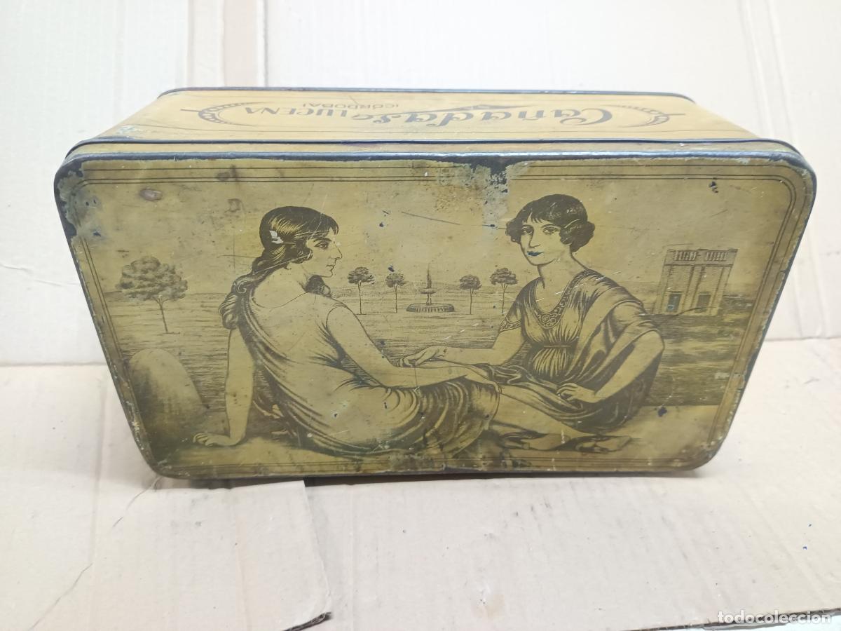 Cajas y cajitas met&aacute;licas: ANTIGUA LATA DULCE MEMBRILLO CONFITERIA CA&Ntilde;ADAS LUCENA. CORDOBA. G.ANDREIS. A&Ntilde;OS 20-30. MODERNISTA