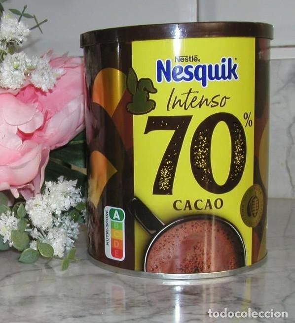 Cajas y cajitas met&aacute;licas: Lata met&aacute;lica de Nesquik coleccionable Intenso 70% cacao especial