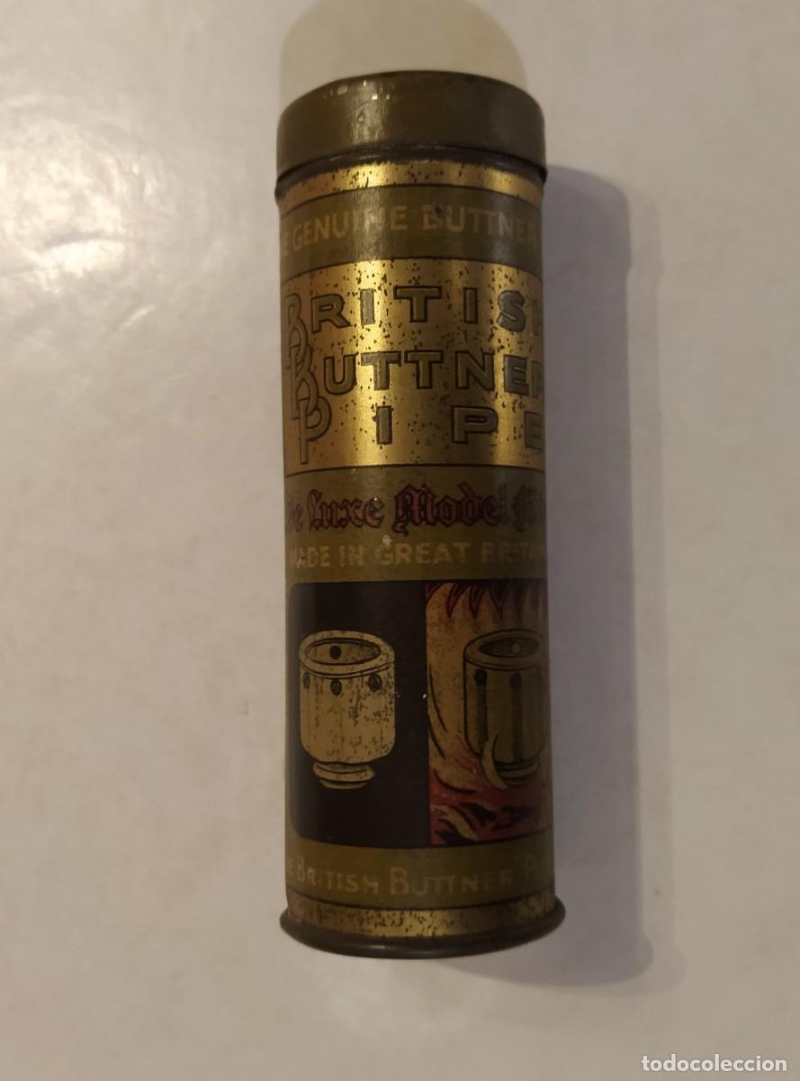 Cajas y cajitas met&aacute;licas: BRITISH BUTTNER PIPE - CAJA DE CHAPA ANTIGUA VACIA -VER FOTOS