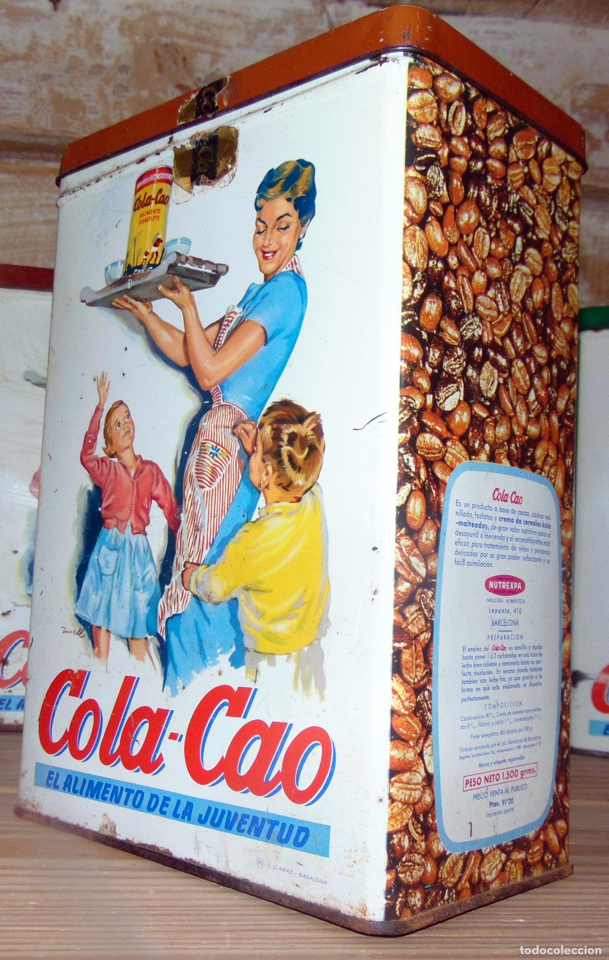 Cajas y cajitas met&aacute;licas: CAJA VINTAGE COLA-CAO ORIGINAL A&Ntilde;OS 60-70 PARA CAF&Eacute;, 22,2x15CM
