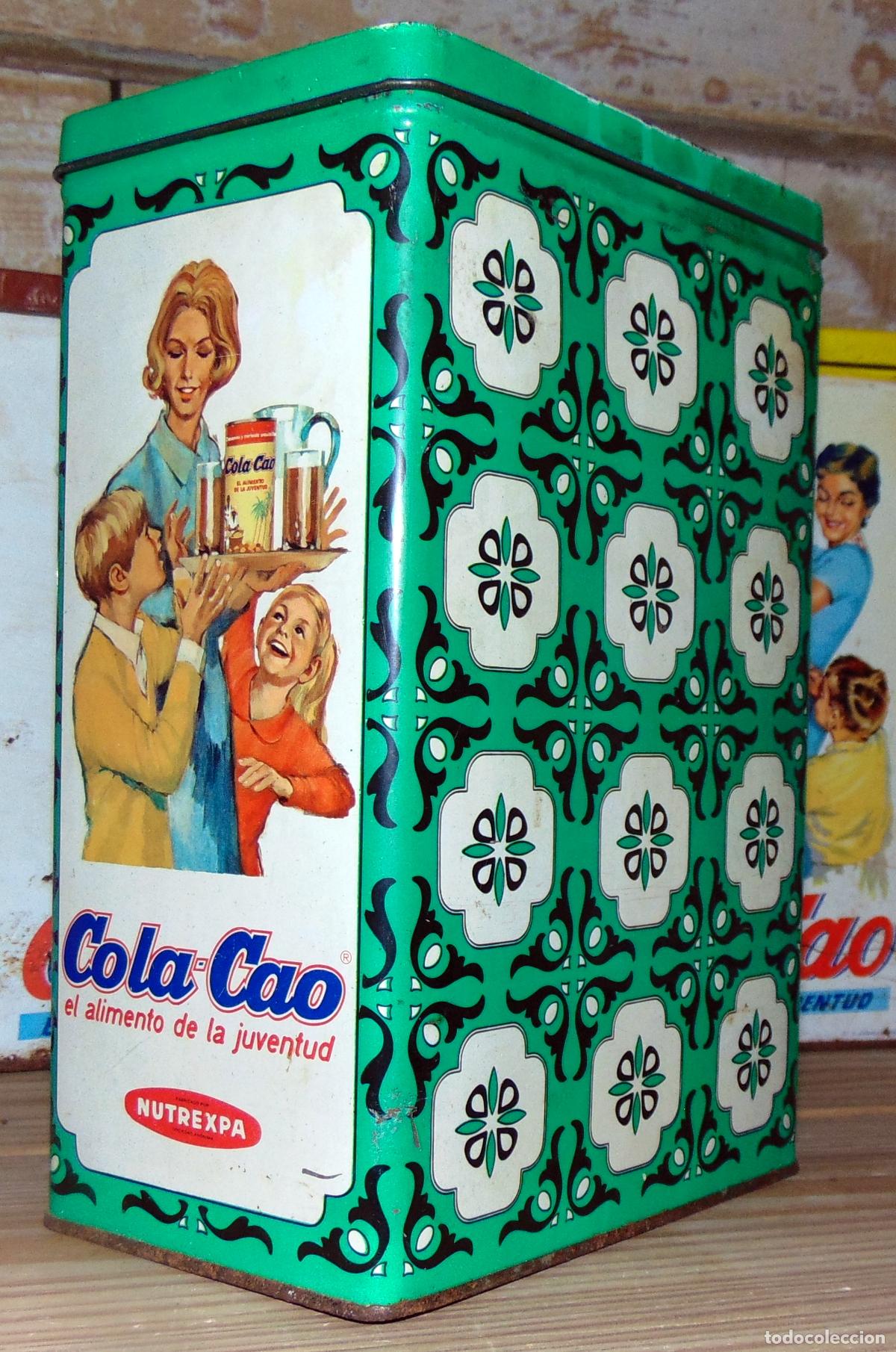 Cajas y cajitas met&aacute;licas: CAJA VINTAGE COLA-CAO ORIGINAL A&Ntilde;OS 60-70 PARA LEGUMBRES, 22,2x15CM