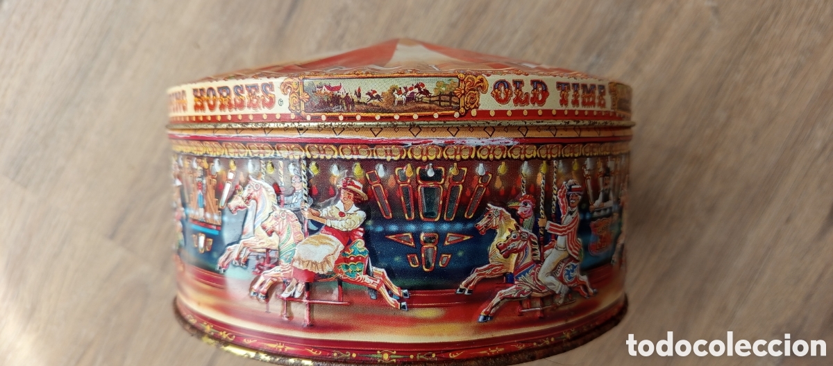 Cajas y cajitas met&aacute;licas: Lata carrousel, vintage - Foto 2