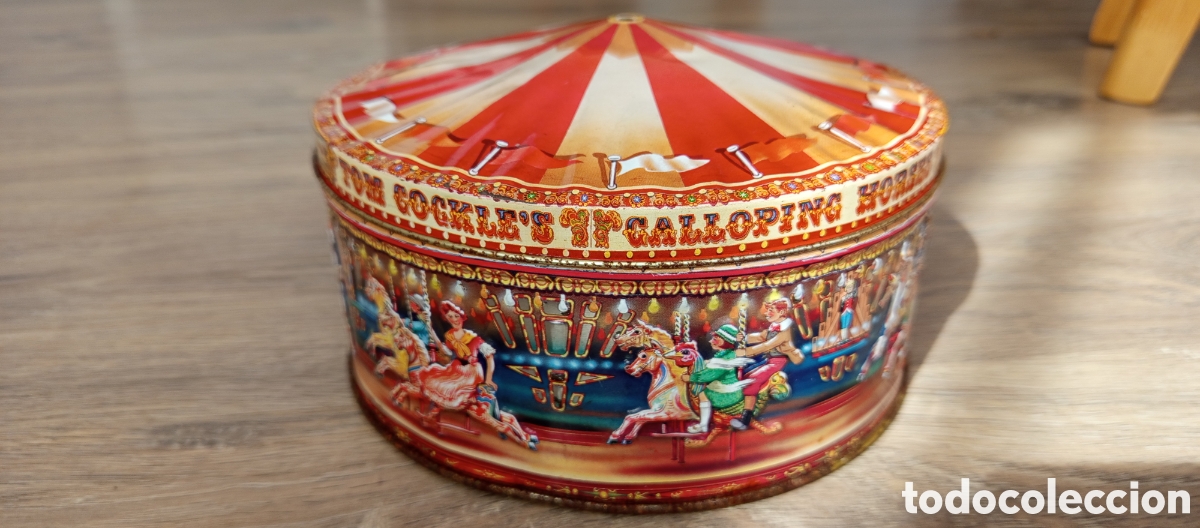 Cajas y cajitas met&aacute;licas: Lata carrousel, vintage