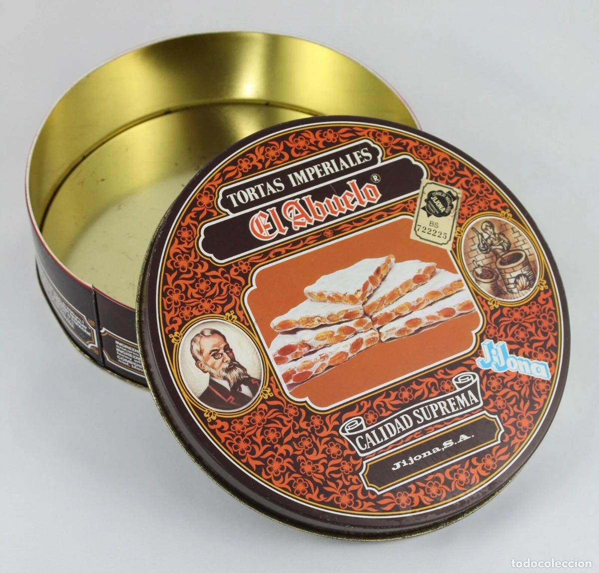 Cajas y cajitas met&aacute;licas: Antigua Lata de Turr&oacute;n de Jijona el Abuelo Vintage
