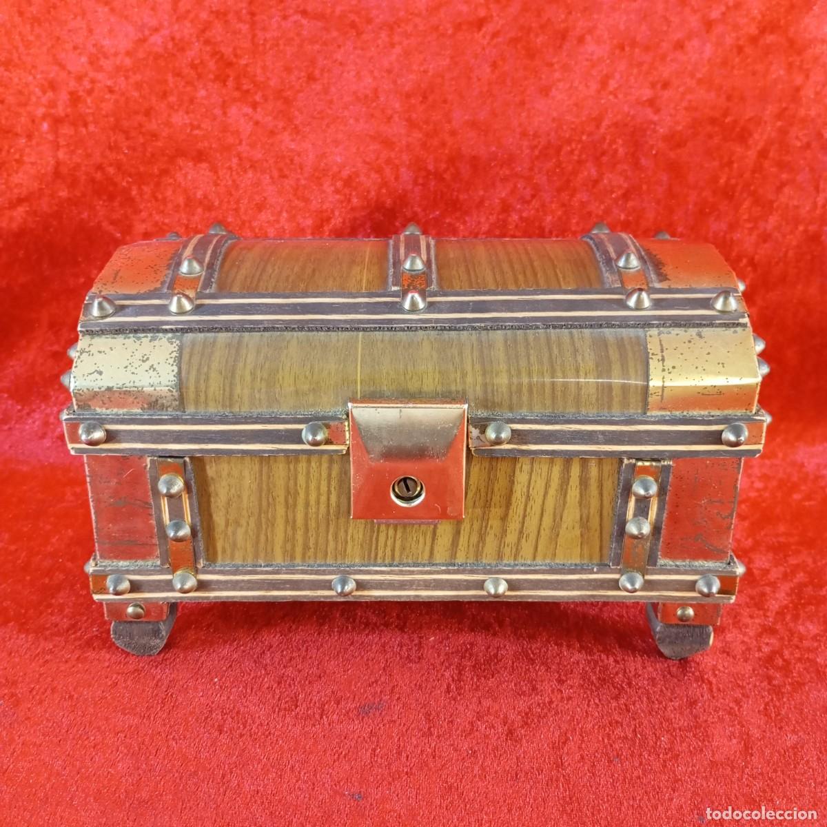 Cajas y cajitas met&aacute;licas: PRECIOSO COFRE DEL TESORO - JOYERO MUSICAL - FUNCIONANDO - PRECIOSA PIEZA DE COLECCION - 23 X 14 CM