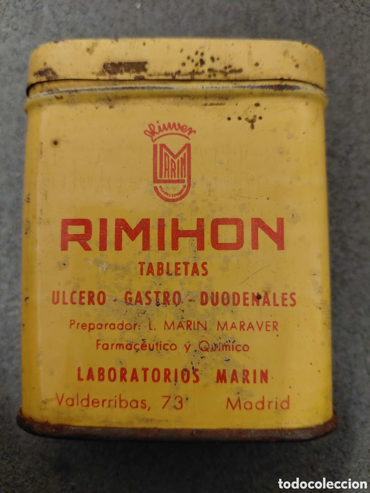 Cajas y cajitas met&aacute;licas: Caja met&aacute;lica medicamentos. Rimihon laboratorio Mar&iacute;n tabletas ulcerosa gastro duodenales. Vacia
