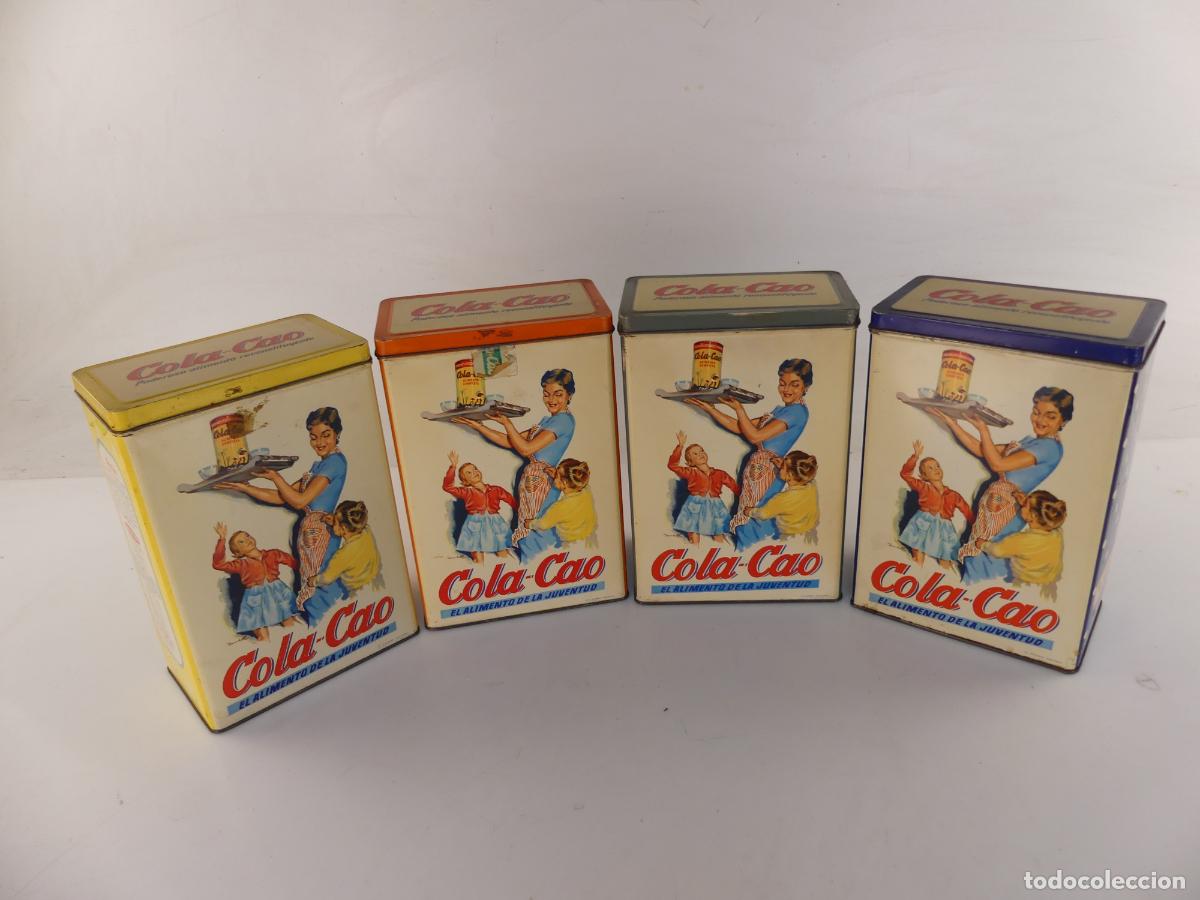 Cajas y cajitas met&aacute;licas: VINTAGE CAJAS DE HOJALATA LITOGRAFIADAS DE COLA-CAO