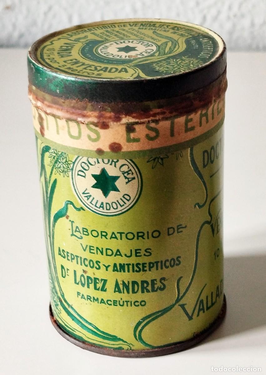 Cajas y cajitas met&aacute;licas: Antigua lata de hojalata litografiada del Doctor Cea / Con precinto. Sin abrir