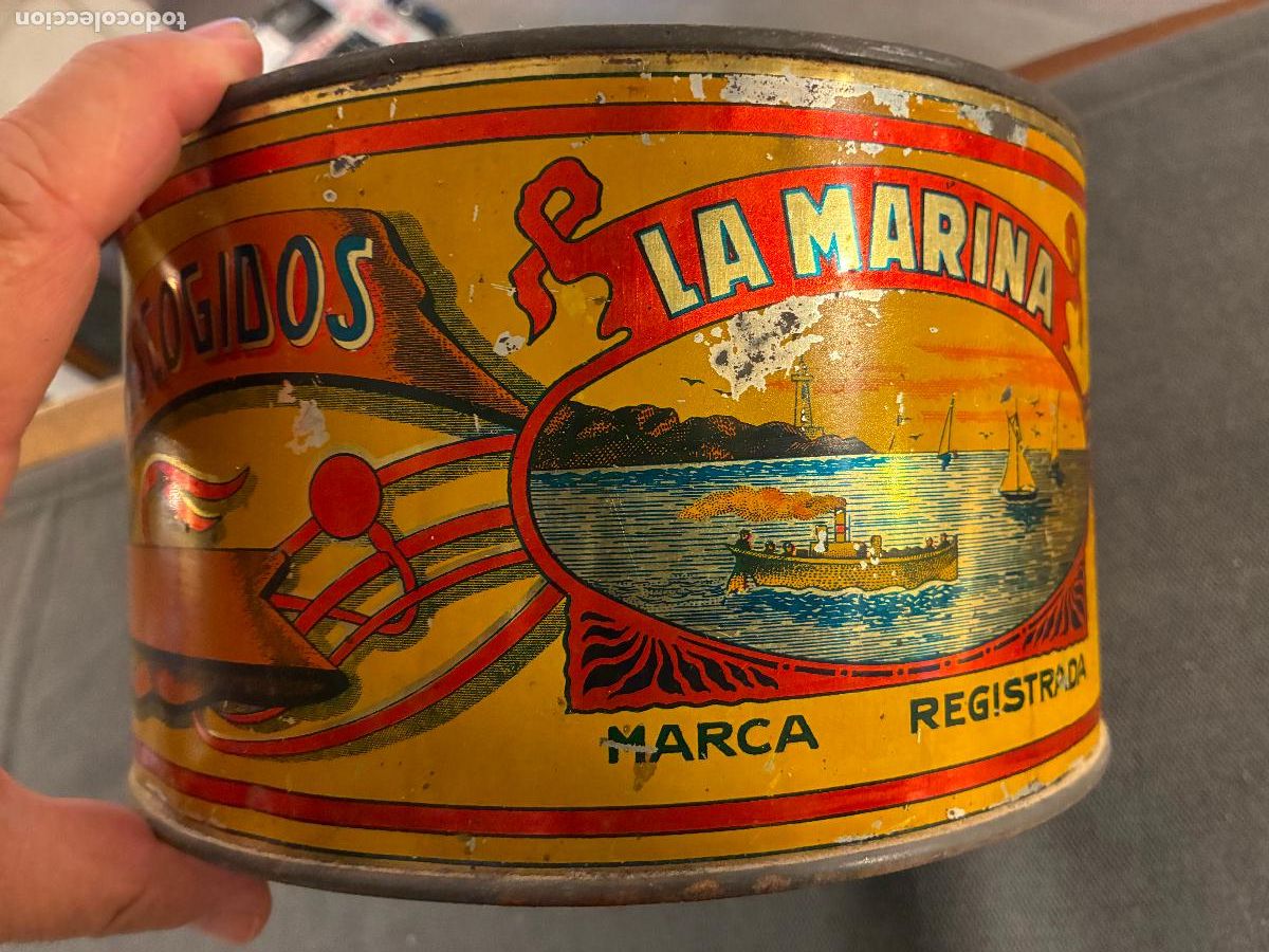 Cajas y cajitas met&aacute;licas: Asturias conservas escabeches salazones La Marina San Juan de la Arena viuda Generoso Gonz&aacute;lez 22x13