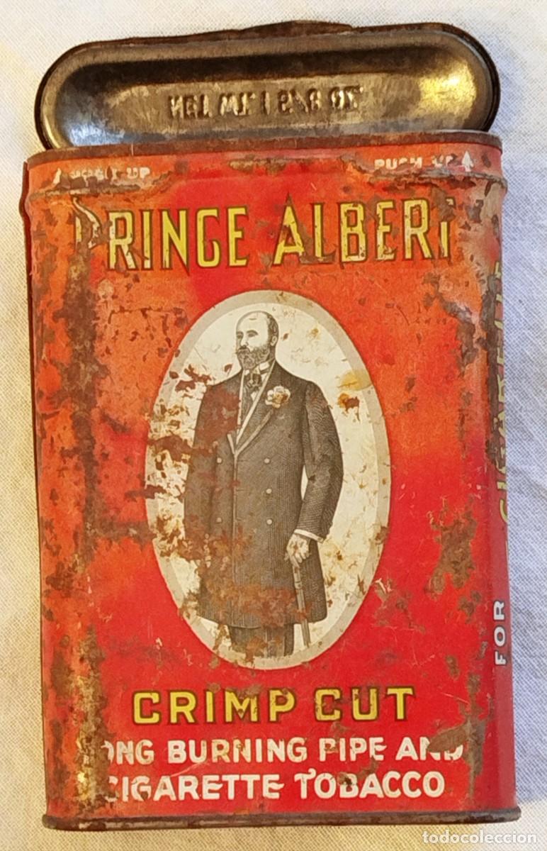 Bo&icirc;tes et petites bo&icirc;tes m&eacute;talliques: Antigua Lata de tabaco vintage de la marca Prince Albert