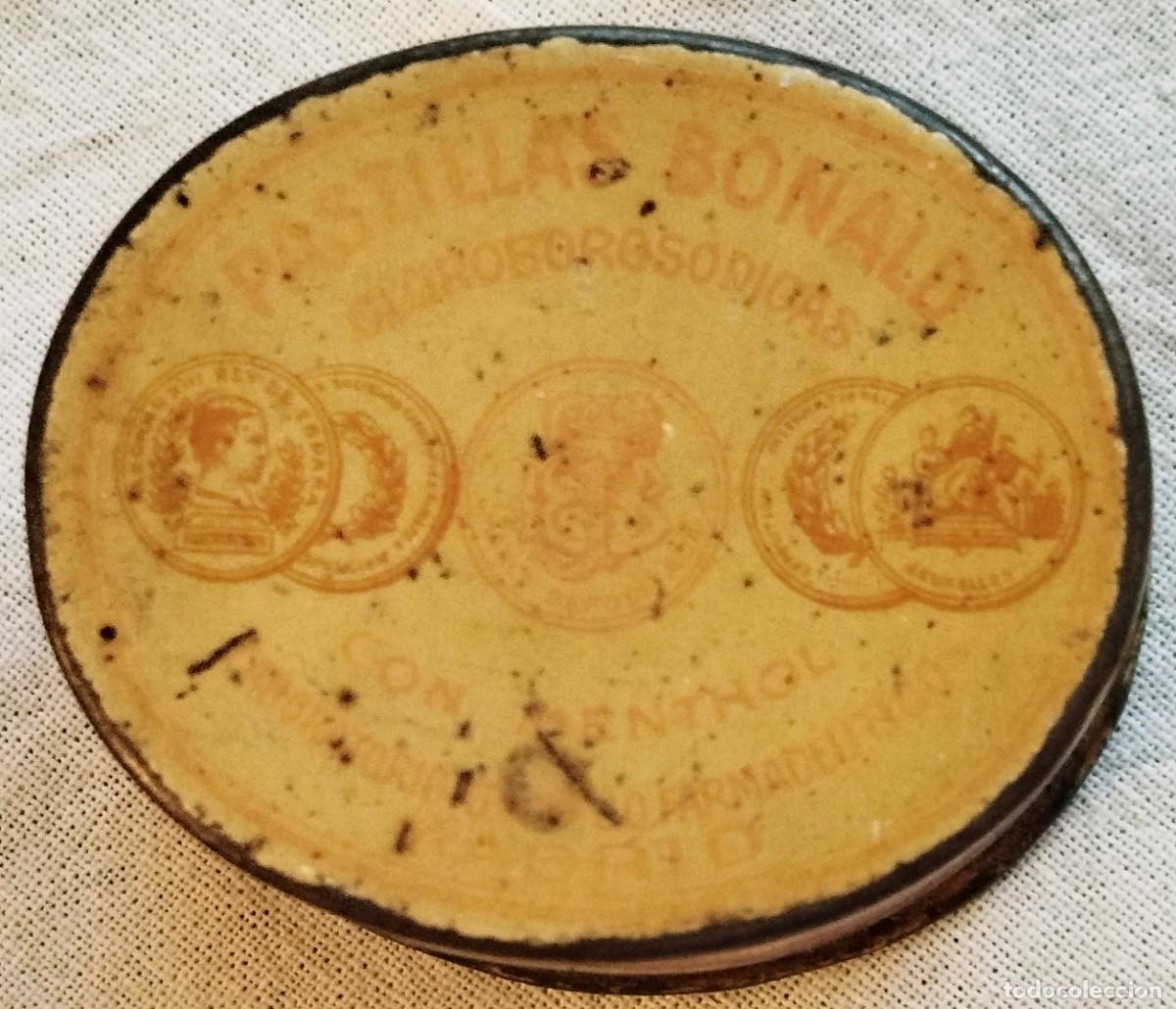 Caixas e caixinhas met&aacute;licas: Antigua caja de metal litografiada de Pastillas Bonald Cloroboros&oacute;dicas