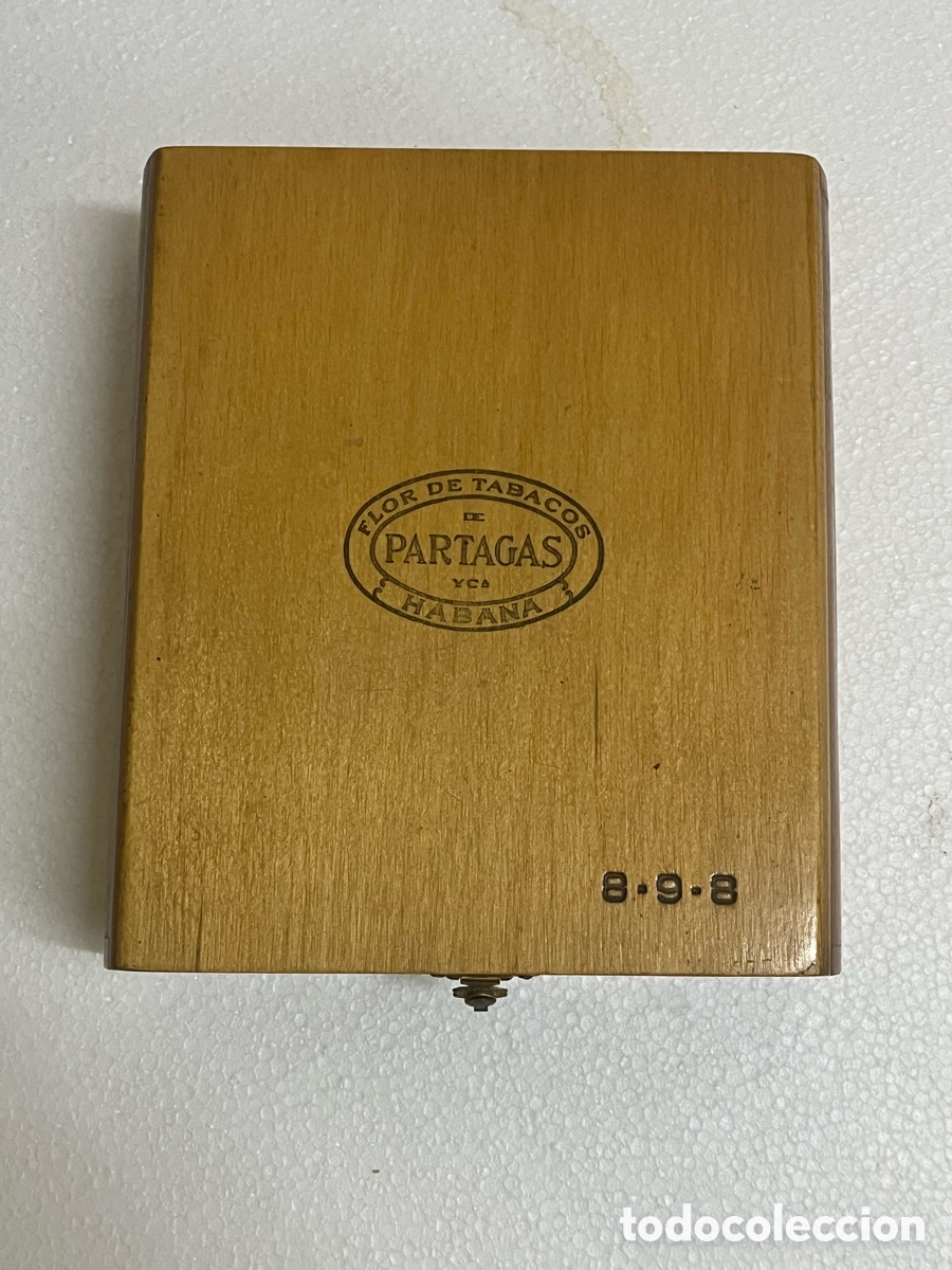 Boxes and metal boxes: CAJA DE PUROS PARTAGAS, FLOR DE TABACOS VAC&Iacute;O . HABANA. 8.9.8 VACIA