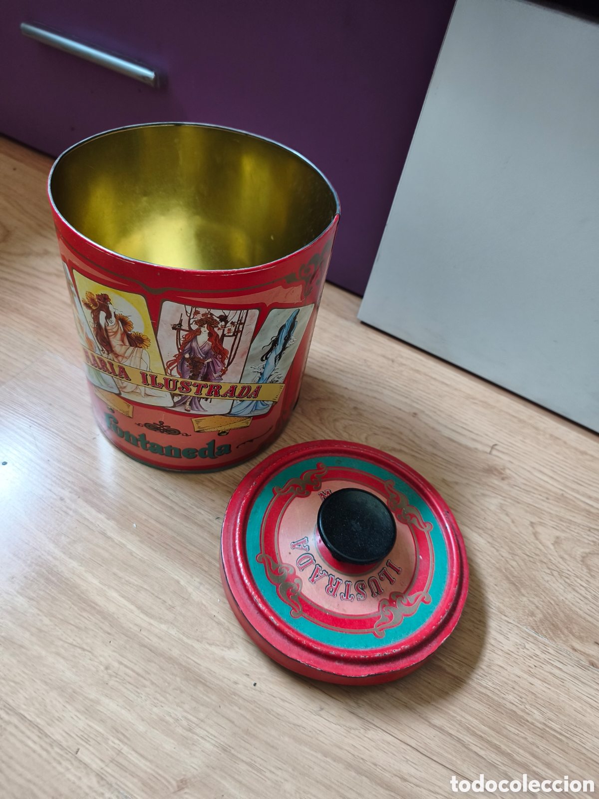 Cajas y cajitas met&aacute;licas: Lata Vintage Galletas Fontaneda &rdquo;Mar&iacute;a Ilustrada&rdquo; &ndash; A&ntilde;os 70/80