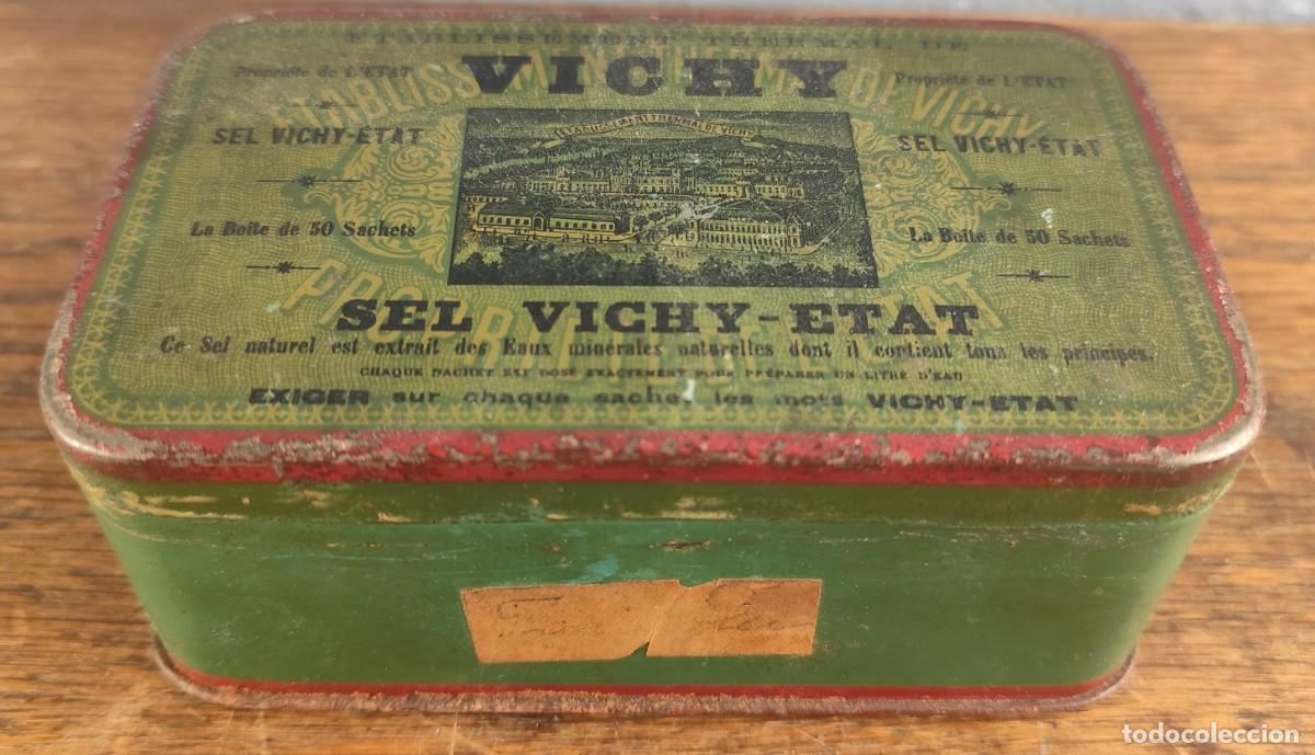 Cajas y cajitas met&aacute;licas: Caja met&aacute;lica Sel Vichy‑&Eacute;tat &ndash; &Eacute;tablissement Thermal de Vichy (Francia)