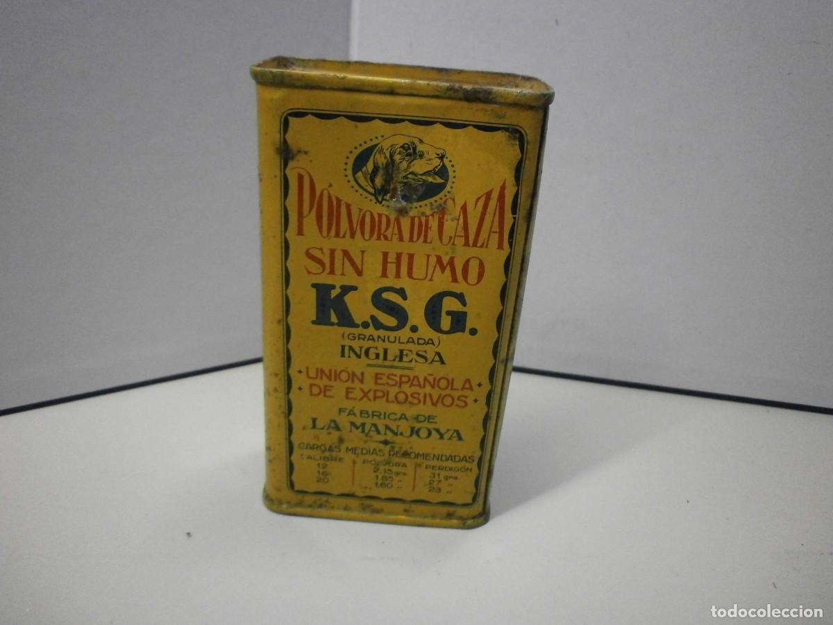 Cajas y cajitas met&aacute;licas: caja lata vacia polvora k.s.g la manjoya bilbao
