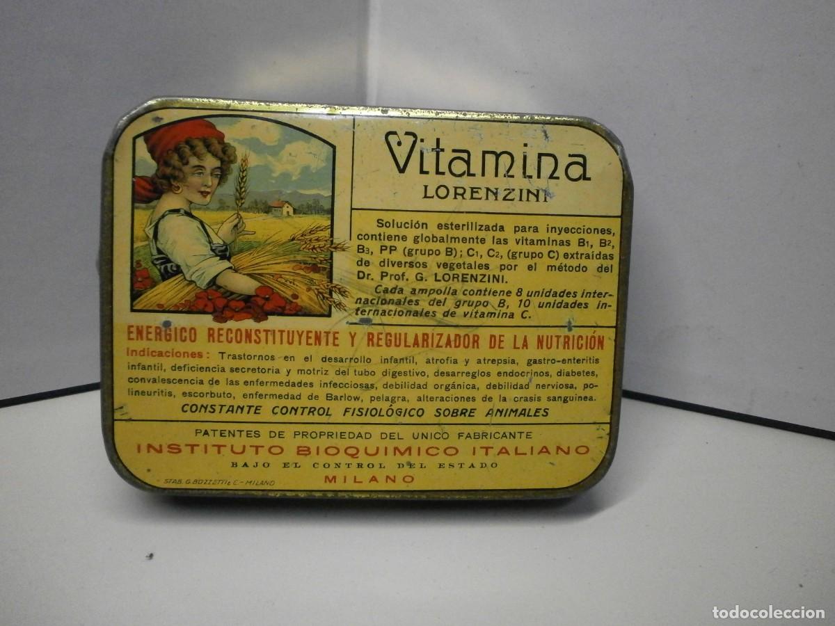 Cajas y cajitas met&aacute;licas: caja lata farmacia vitamina lorenzini