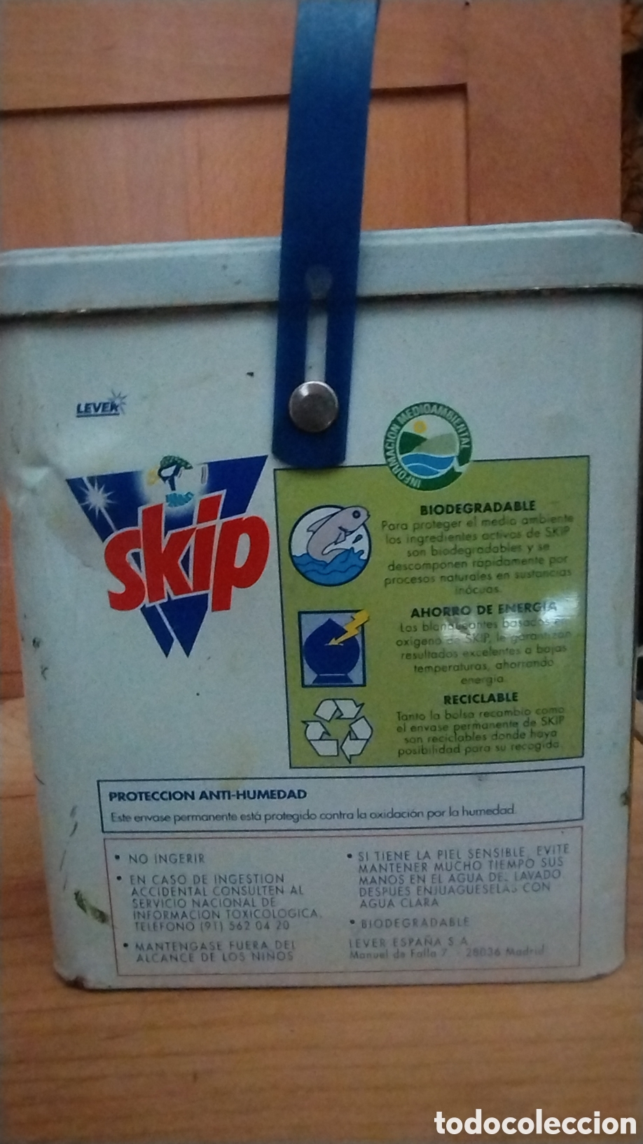 Cajas y cajitas met&aacute;licas: Skip lata vac&iacute;a de detergente - Foto 4