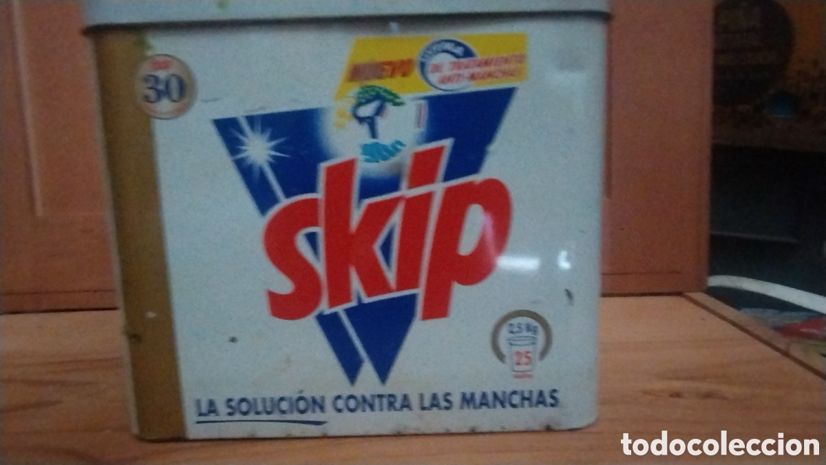 Cajas y cajitas met&aacute;licas: Skip lata vac&iacute;a de detergente - Foto 1
