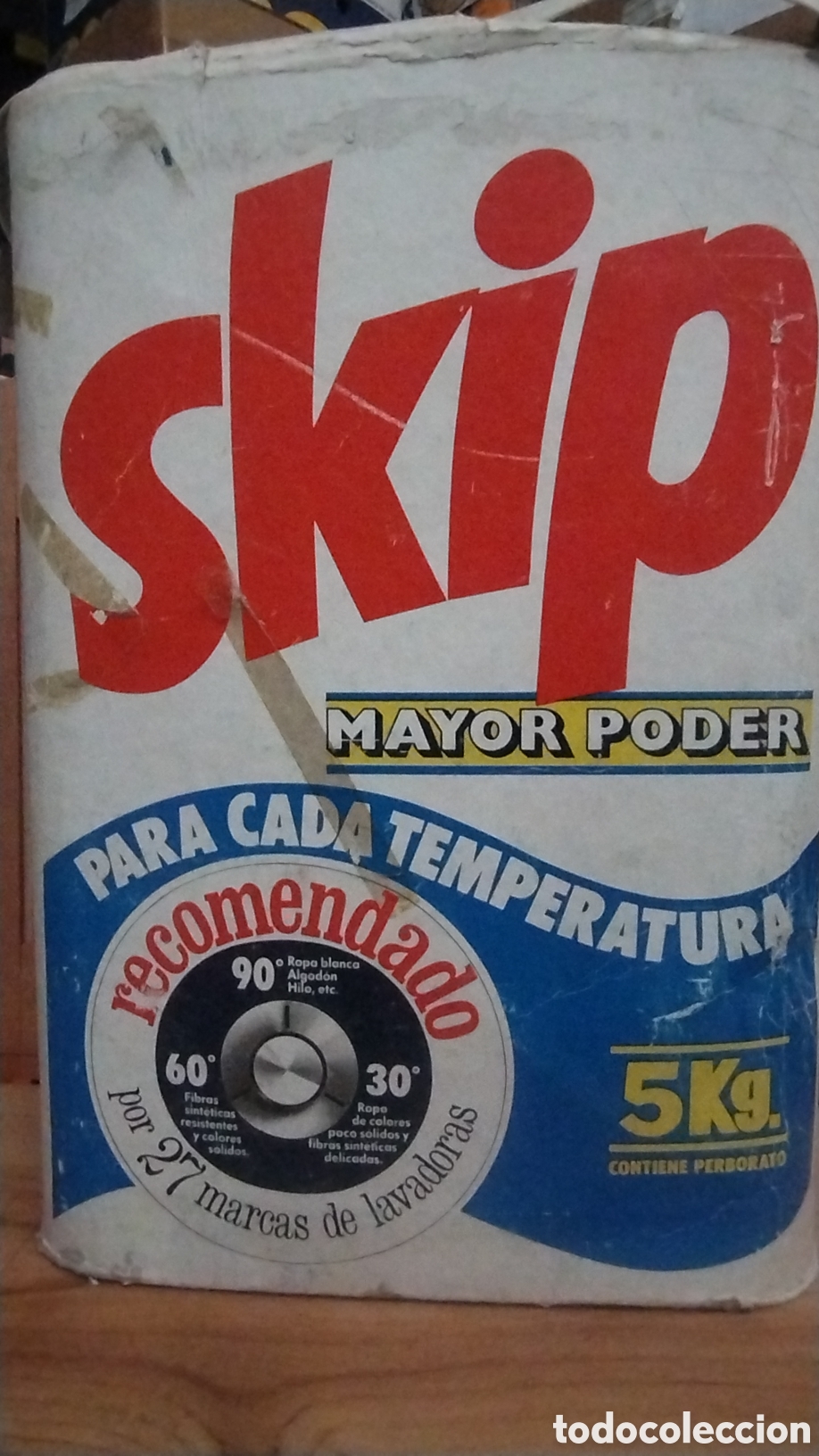 Cajas y cajitas met&aacute;licas: Skip caja de detergente vacia - Foto 3